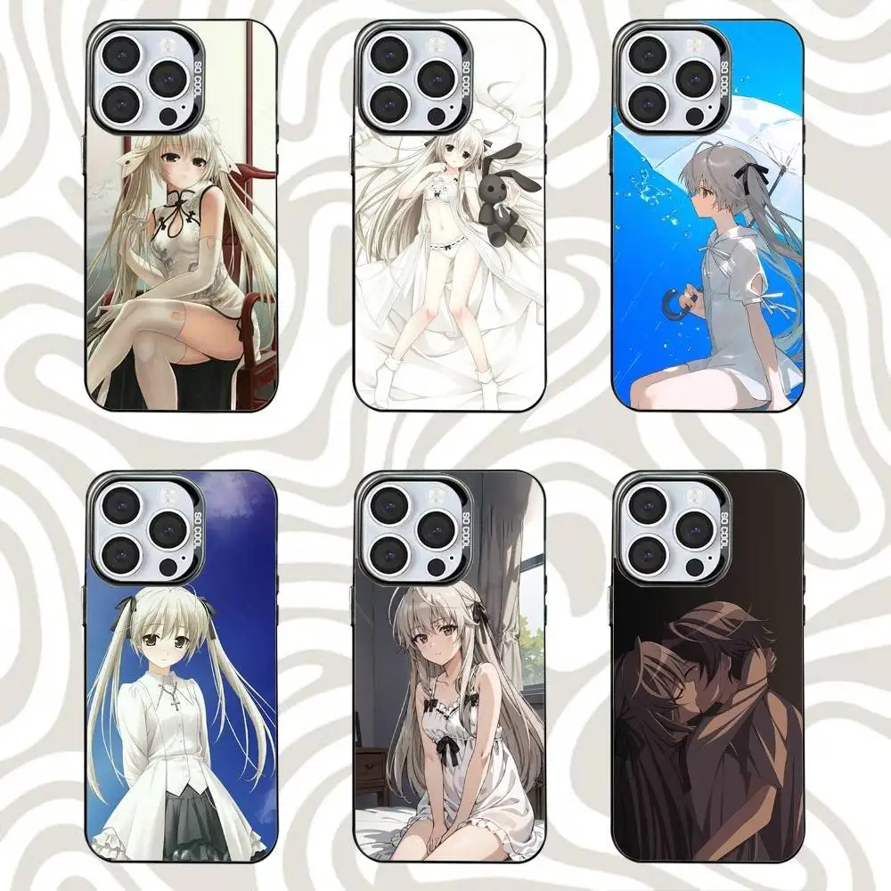 

Y-Yosugas Anime n-no Sora-as Phone Case For iPhone 16,15,14,13,12,11,Mini,Pro,SE,MAX Black Matte Shockproof Cover
