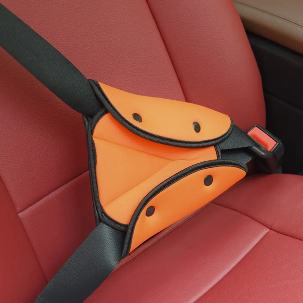 Nuevo cinturón de seguridad de coche, hebilla triangular con Clip de seguridad, soporte Universal para cinturón de seguridad de coche, funda para asiento de coche para niños, protege el ajustador del bebé