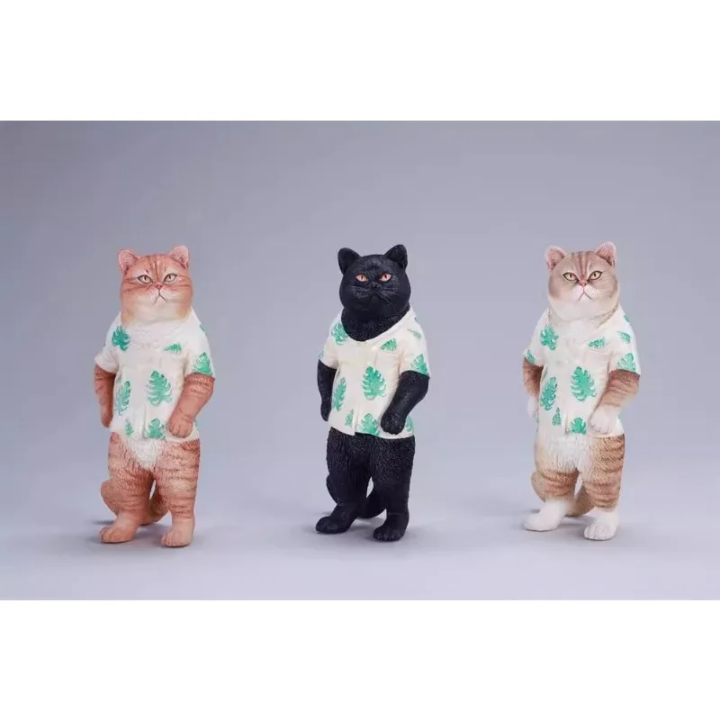 ما قبل البيع 1/6 مقياس محاكاة الحيوانات القط نموذج مع كشك الفاكهة نموذج دمية هدية الراتنج ل 12 ''عمل أرقام الدعائم التبعي #5