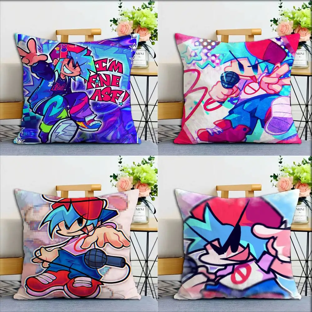 

F-Friday Night F-Funkin World Various Sizes Square Pillow Case For Car Home Bedchamber Decor