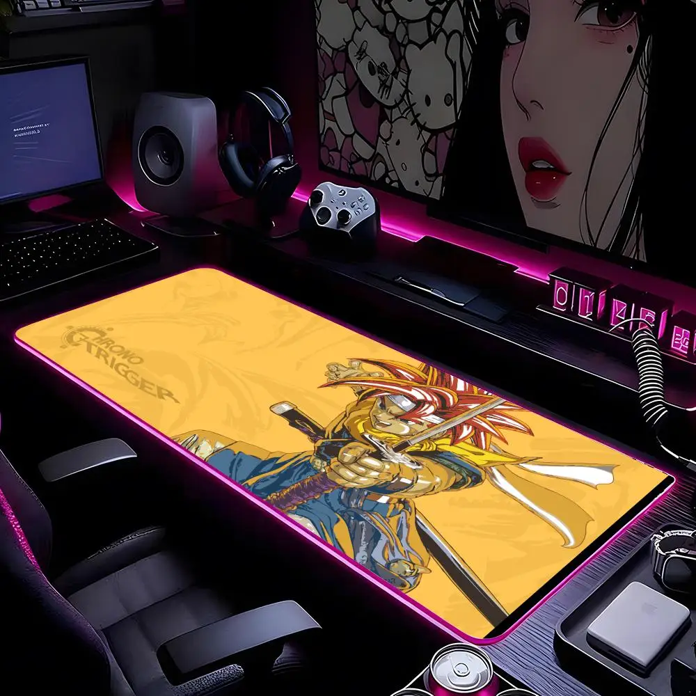 

Anime C-chrono Trigger Mouse Pad Mousepad HD Printing Computer Gamers Locking Edge Non-slip RGB Mouse Pad XXL90x40cm Keyboard PC