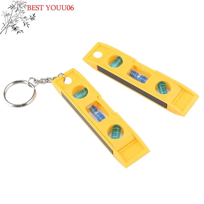  Hot Portable Spirit Level Mini 3 Bubble Level with Keychain Torpedo Magnetic Gradienter Level Measuring 
