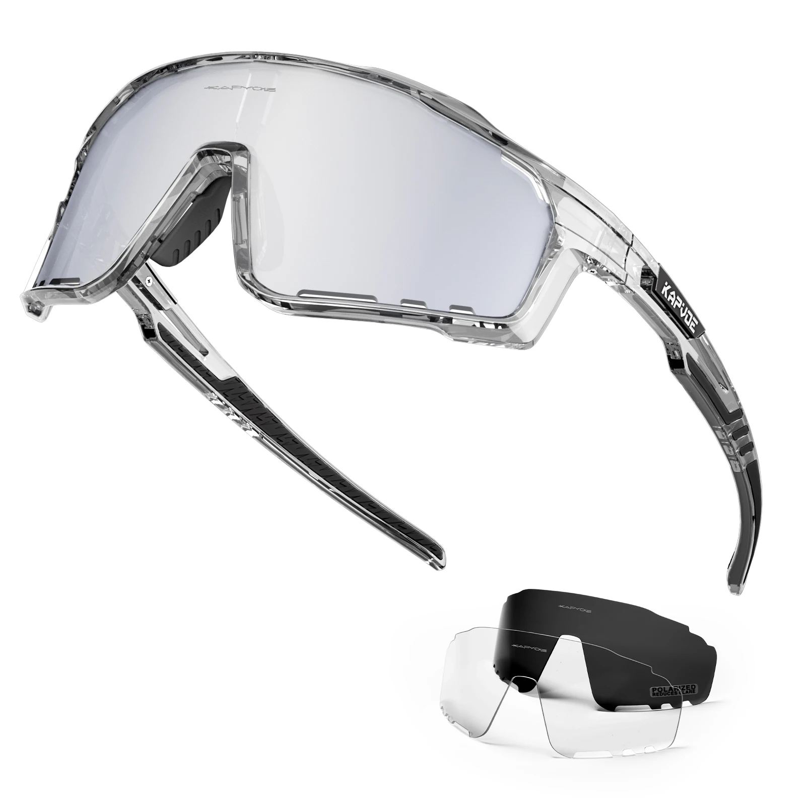 Kapvoe Polarisierte Radfahren Gläser Frauen Fahrrad Sonnenbrille Männer Outdoor Fahrrad Brille UV400 Brillen Sport Wandern Bergsteigen 7