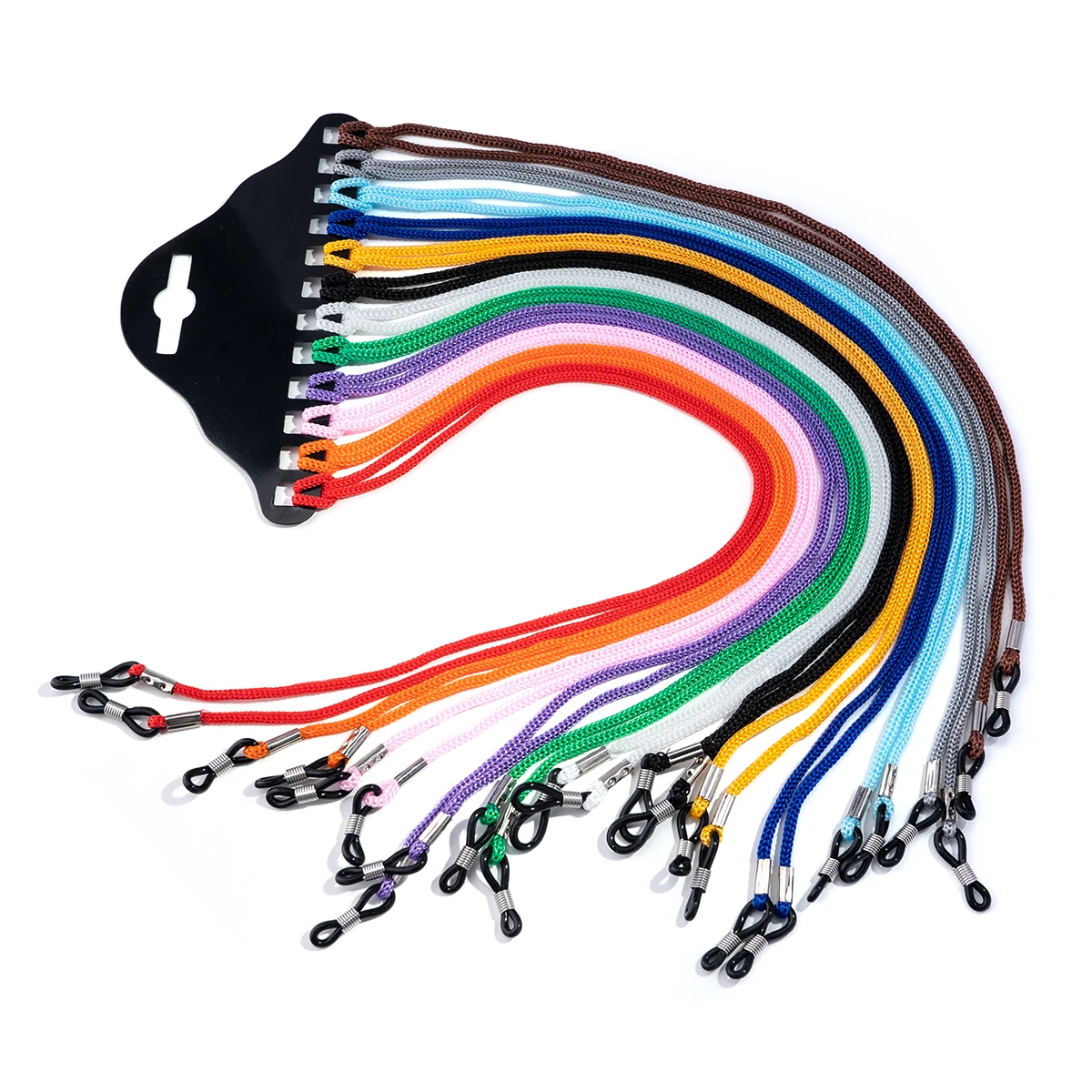 12pcs/Lot Multicolor Black Nylon Glasses String Cord Holder Sunglasses for Eyeglasses Lanyard Neck Rope Strap