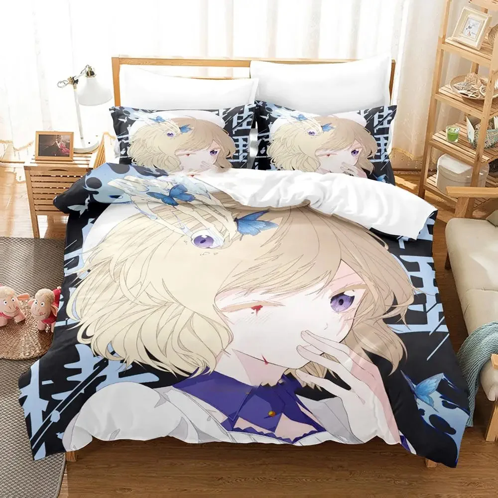 Anime Kotoko Iwanaga Kyokou Suiri Bedding Set Duvet Cover Bed Set Quilt Cover Pillowcase Comforter king Queen Size Boys Adult