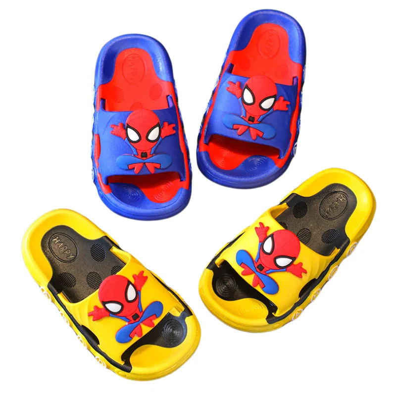 Zapatillas periféricas de Marvel, desodorante, antideslizante, fondo suave, Spiderman, sensación de estar en casa, niño