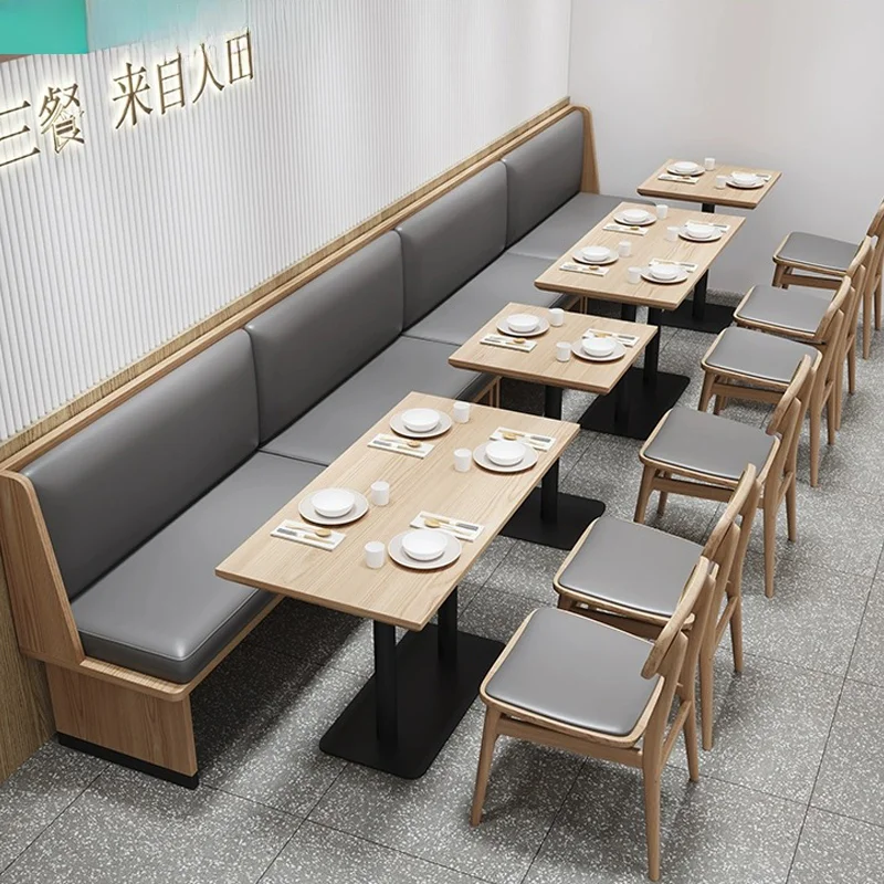 New Product Commercial Use Wooden Restaurant Cafe Table Square Wood Top Metal Base Dining Table For Restaurant