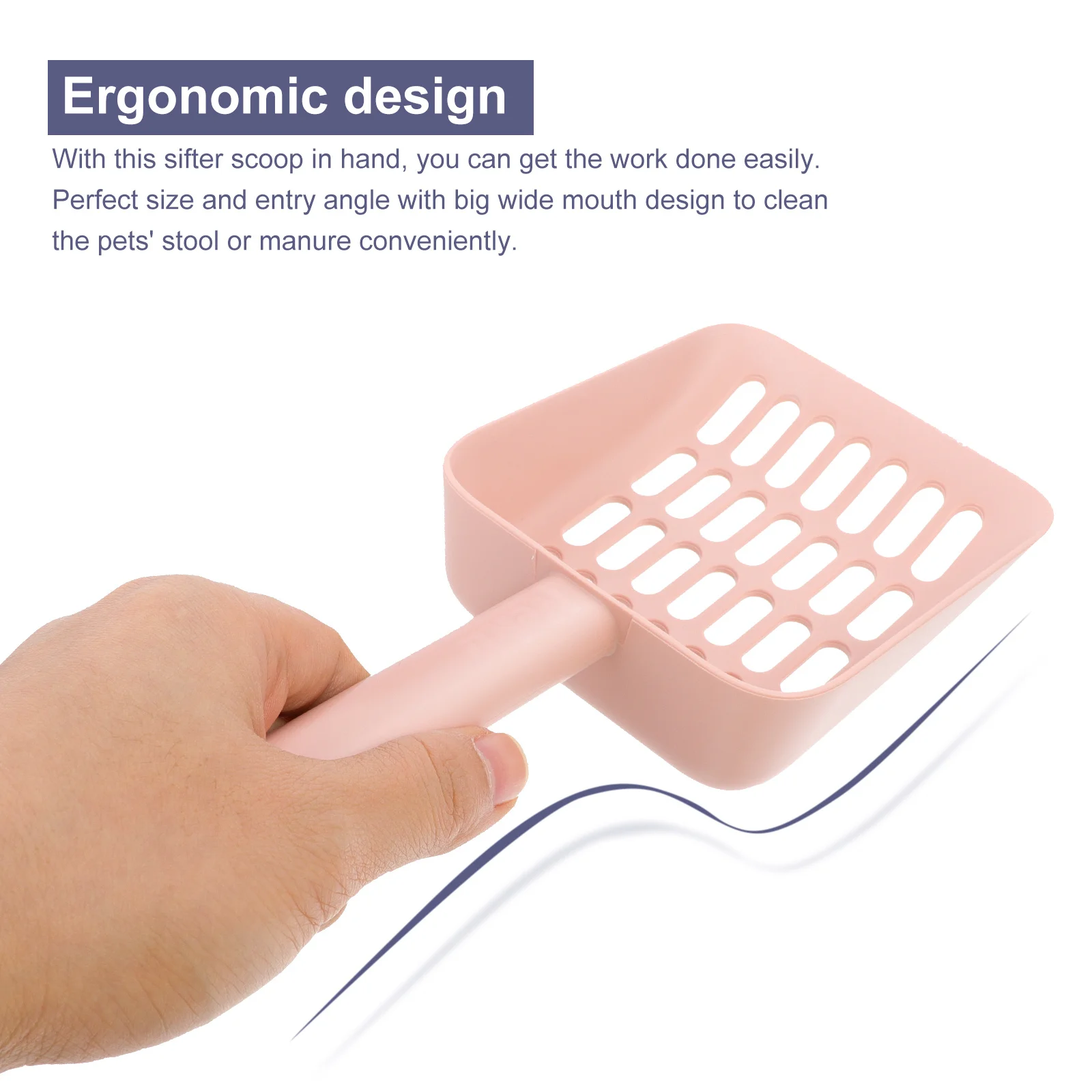 

1 Set Cat Litter Scoop Kit With Holder Wide Mouth Design Pet Cleanup Tool Large Capacity Abs Lightweight Durable Cat Litter Box