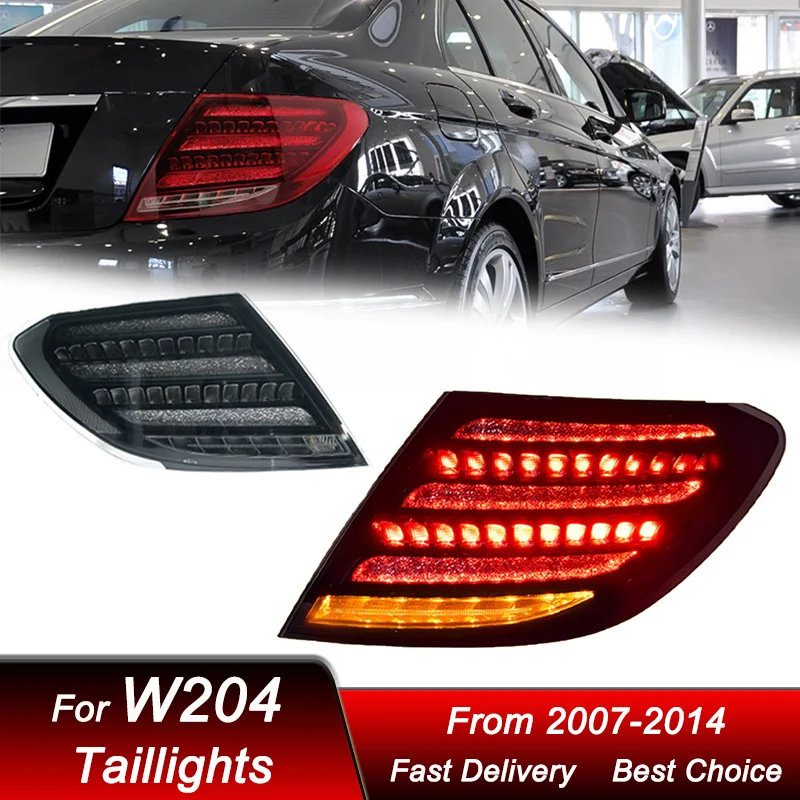 Car Tail Lights For Mercedes-Benz W204 C180 C200 2007-2014 Maybach style LED Dynamic Turn Signal Light Tail Lamp Assembly