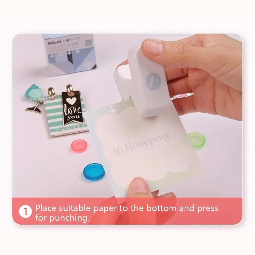 Portable Single Hole Mushroom Hole Puncher Scrapbooking DIY Hole Puncher Handmade T-type Paper Puncher Students Gift