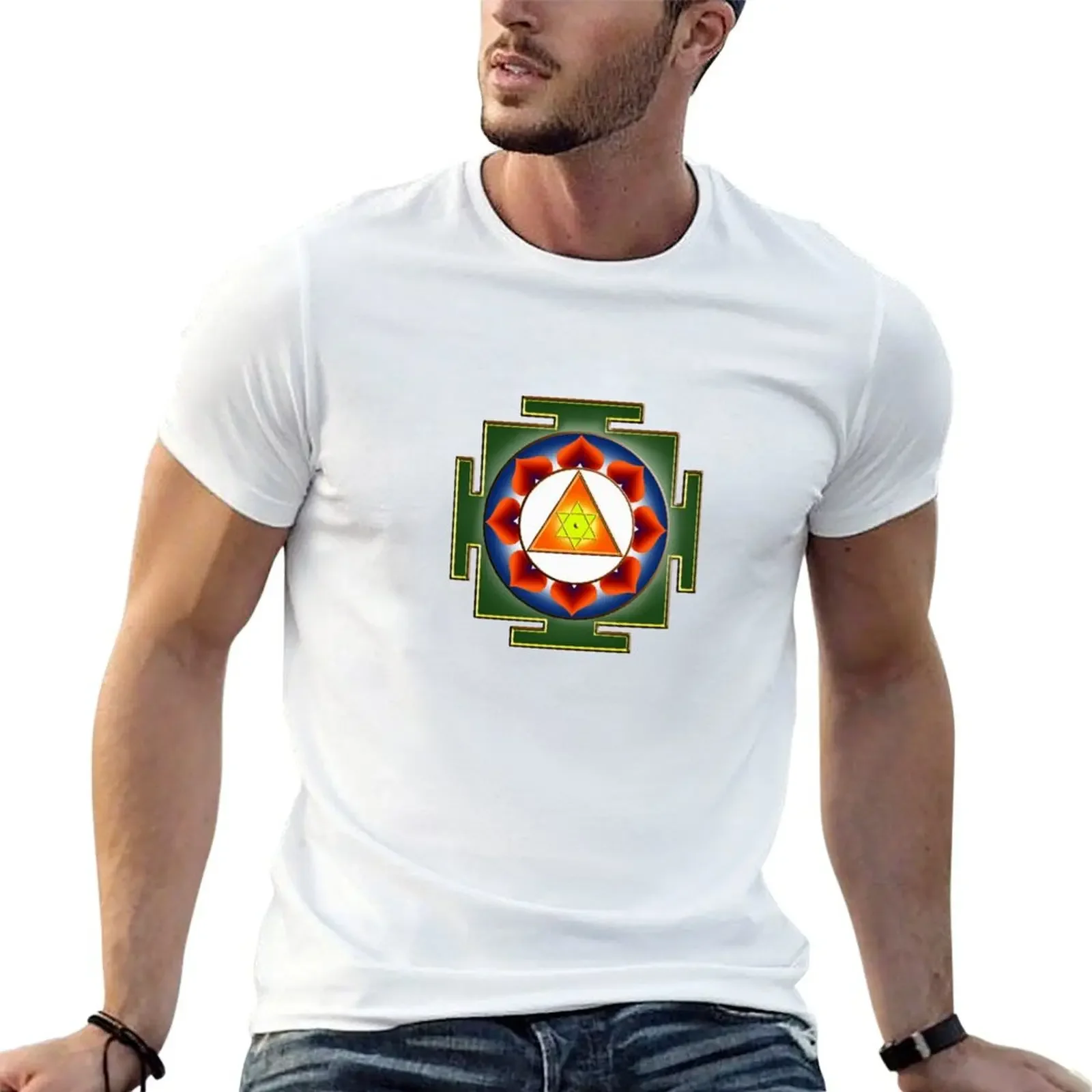 Ganesh Yantra YA-22 T-Shirt plus size tops boys whites cotton graphic tees fruit of the loom mens t shirts