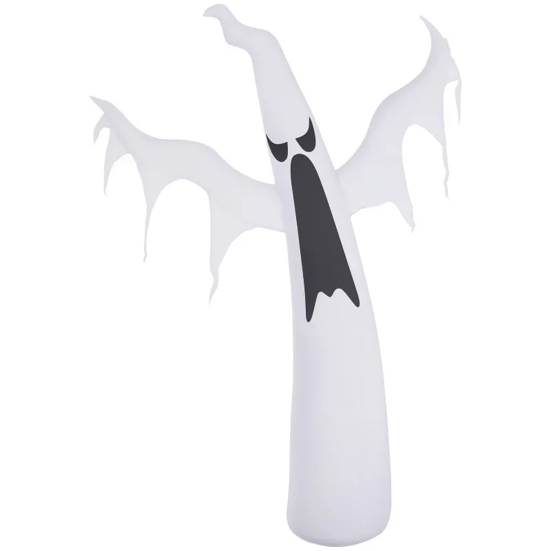 

Halloween Inflatables Outdoor Decorations White Ghost Light Up Blow Up Yard Decor With LED Light And Fan Indoor Outdoor