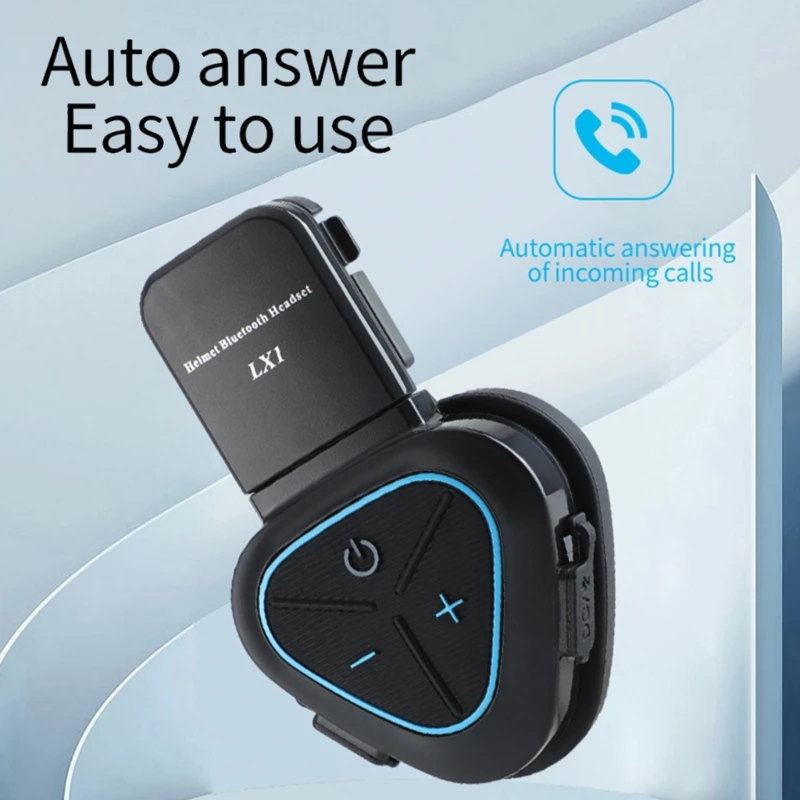 Auscultadores sem fios LX1, Auscultadores resistentes à água, Compatível com Bluetooth, Compatível para motociclistas, 5.3