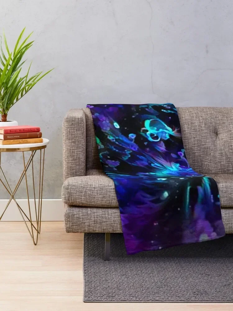 Blacklight Impressions of a Dwarf Star Throw Blanket Plaid on the sofa Luxury Brand Blankets