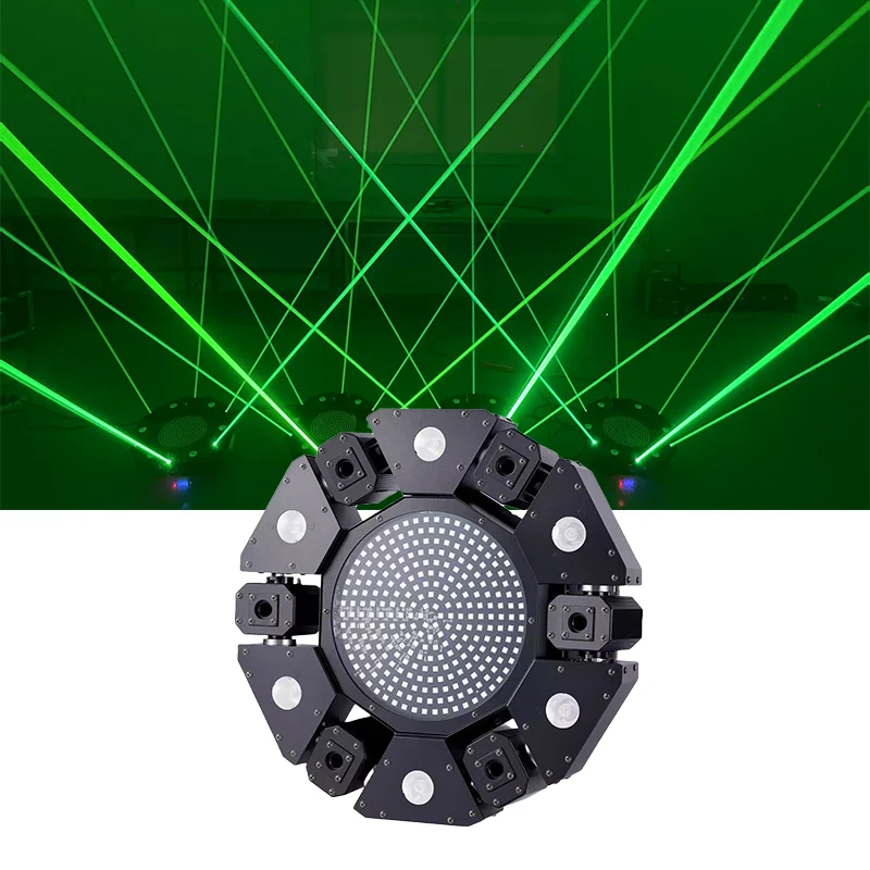 LED RGBW 6 Eye Rotating Head Full Color Laser Light LED Stroboscope Light Laser Lights For Nightclub Stage
