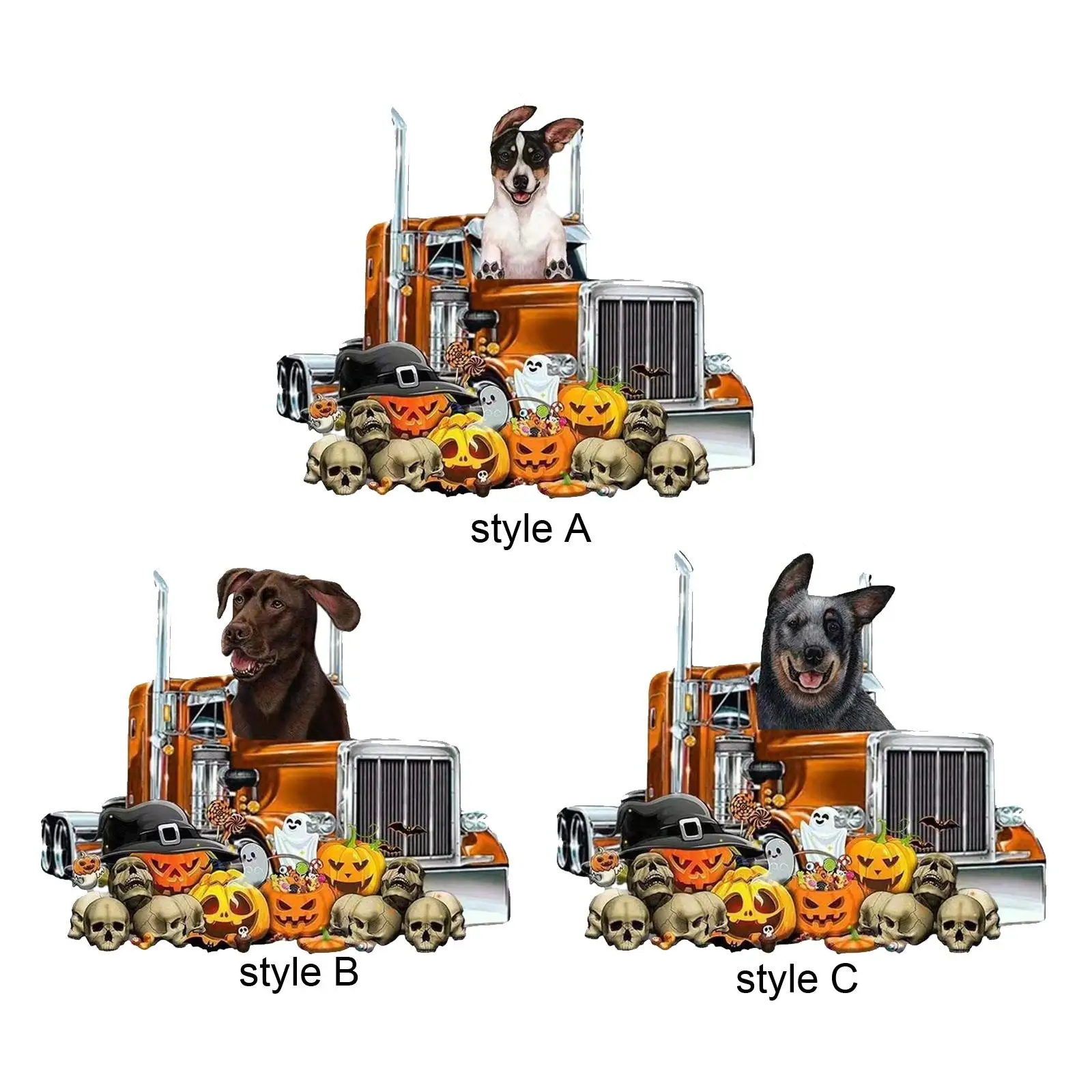 Funny Car Pendant Car Accessories Halloween Pumpkin Auto Rearview Mirror Pendants for Bedrooms Office Table Doors Garden