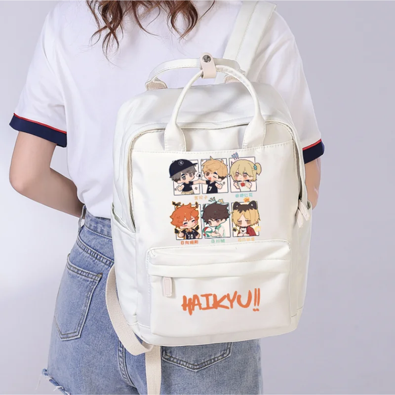 Anime Hinata Shouyou backpack cartoon peripheral children's school bag Haikyu storage pencil bag boys and girls same school bag