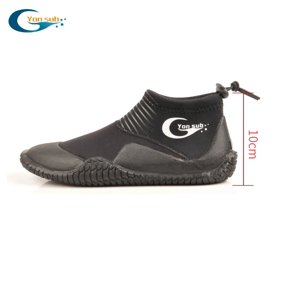 YonSub 3MM Neoprene Diving Shoes for Kid Adult Size 30-47 Quick Lace Thickened Soft Soles Snorkeling Shoes Beach Water Shoes