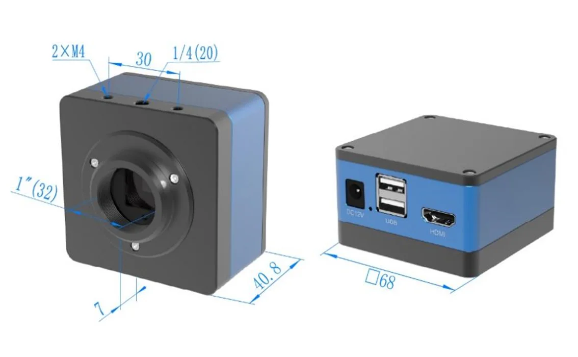 OCAM4K8MPA HD 4K HDMI Camera 8M 30fps with Sony IMX678 cmos Capture Measurement Record Automatic edge detection USB storage