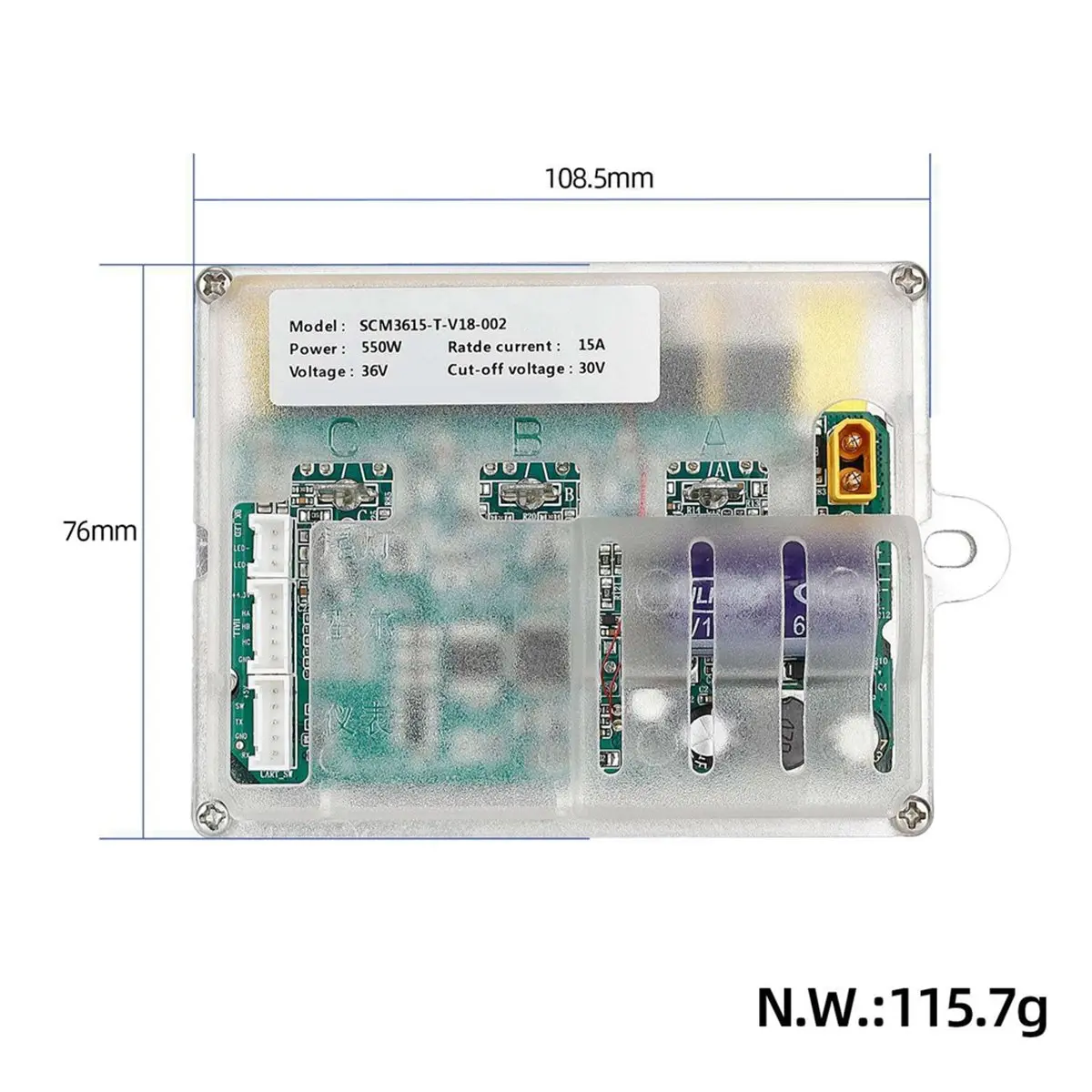 

Комплект контроллера (X07A) MW95 для электросамокатов JEEP, 36В 550Вт, с одним тормозом, приборной панелью и 7-контактным коммуникационным кабелем