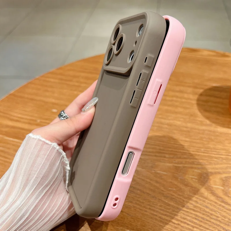 Bonbonfarbene Weiche Hülle für iPhone 18 Pro Max 17e 18 17 16 15 14 13 12 Pro Max 17 Pro 16e Stoßfeste Silikon-Handyhülle Fundas – Detail 5