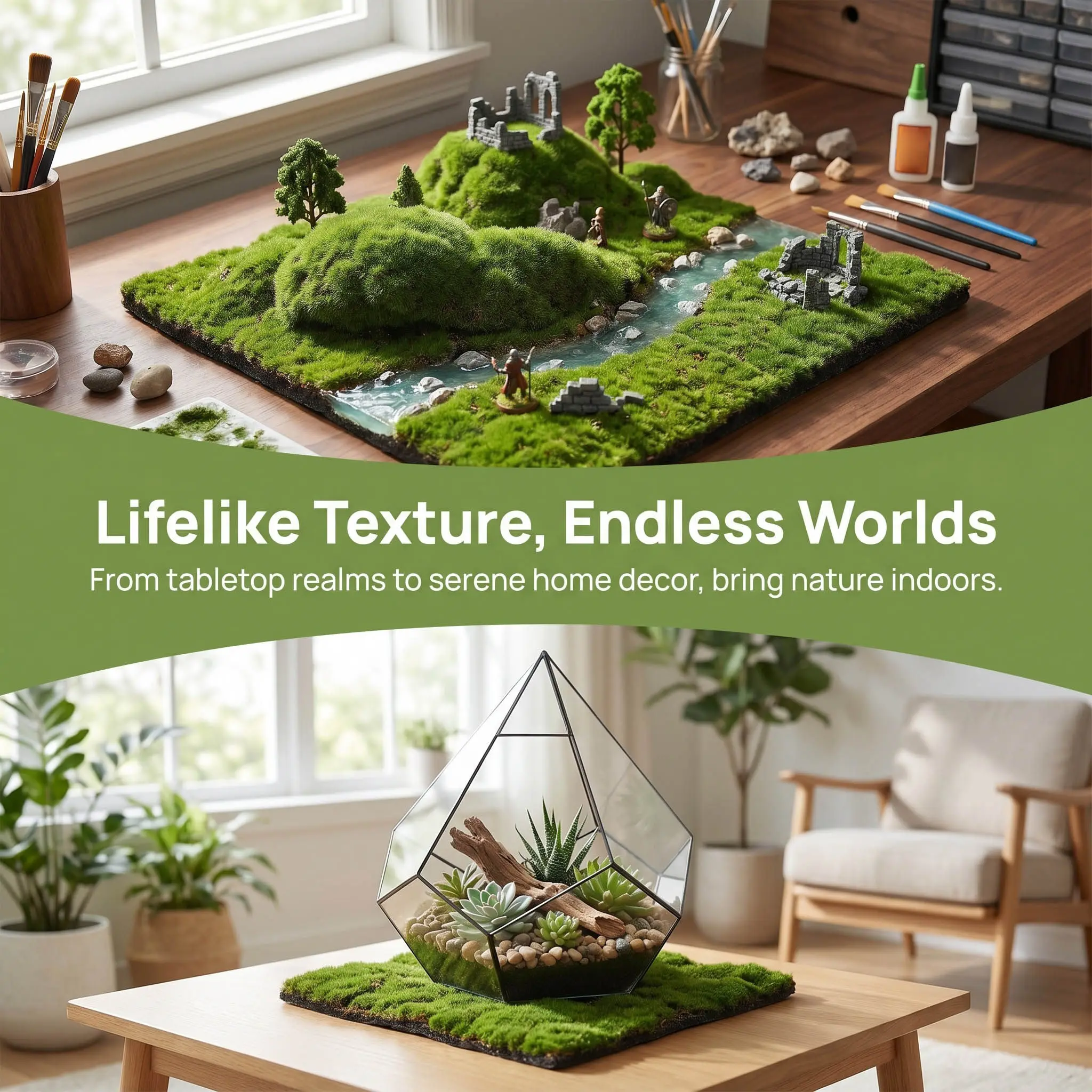 

Simulated Moss Turf Decorative Artificial Rocks Mat Rug Garden Plants Round False Artificial Turf Fake Moss Turf Craft Moss Turf