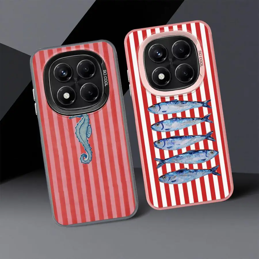 Back Phone Cover Case for Xiaomi Poco F4 C51 X3 Pro C50 X3 NFC X5 F3 GT Marinc Life Crabs Lobsters Cool