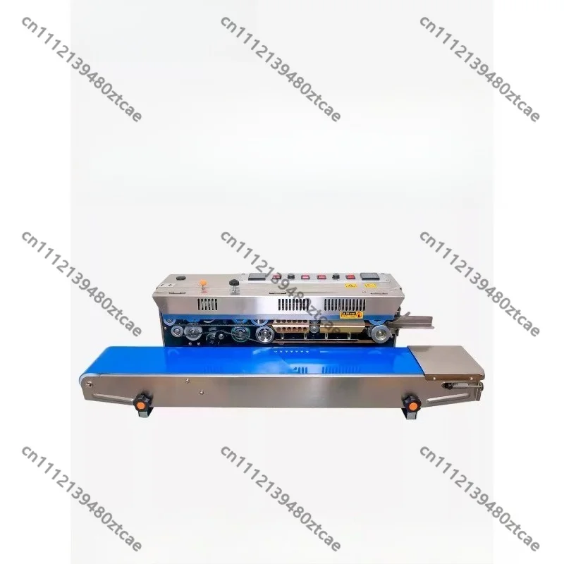 Automatic Continuous Band Sealer with Ink Roller Date Printing Function, Food Plastic Bag Sealing & Coding Packaging Machine