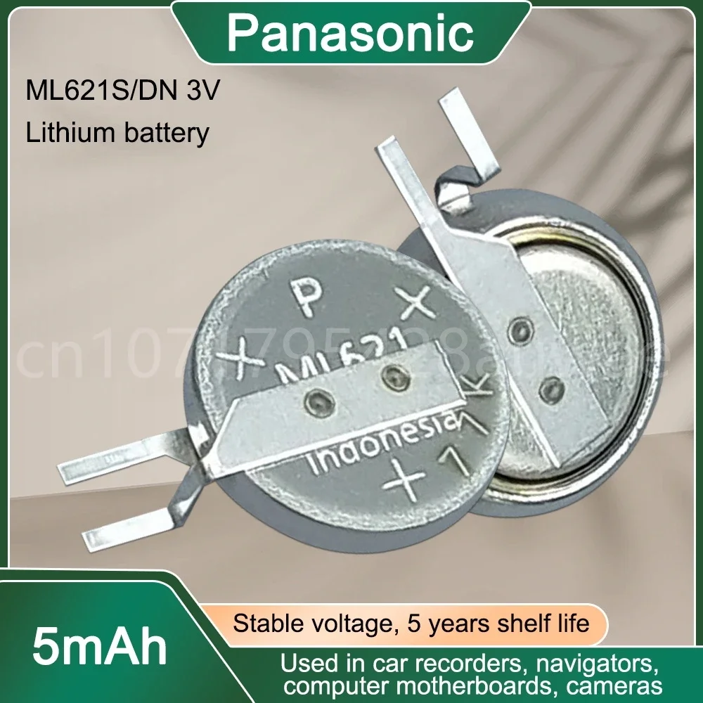 Panasonic ML621/DN Rechargeable Lithium Electronic Button Battery 3V Tachograph General MS621FE-FL11E