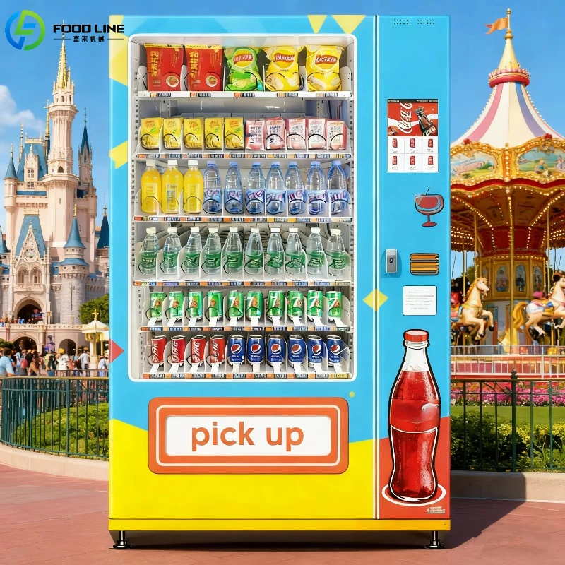 

Customized Smart Snack and Beverage Vending Machine Touch Screen Refrigerated Glass Door Automatic Vending Equipment