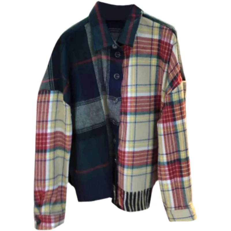 

SuperAen Korean Style 2025 Spring and Autumn New Vintage Turn-down Collar Single-breasted Long-sleeved Shirt Women Loose Shirts