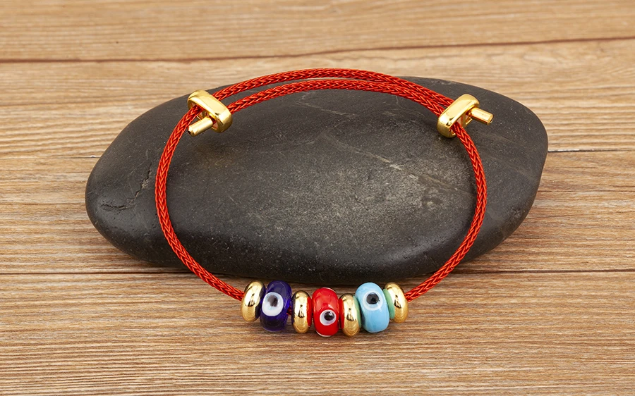 Nidin Neue Mode Glück Türkischen Bösen blick Seil Armband Einstellbar Für Frauen Weibliche Punk Stil Persönlichkeit Design Schmuck Geschenke – Detail 10