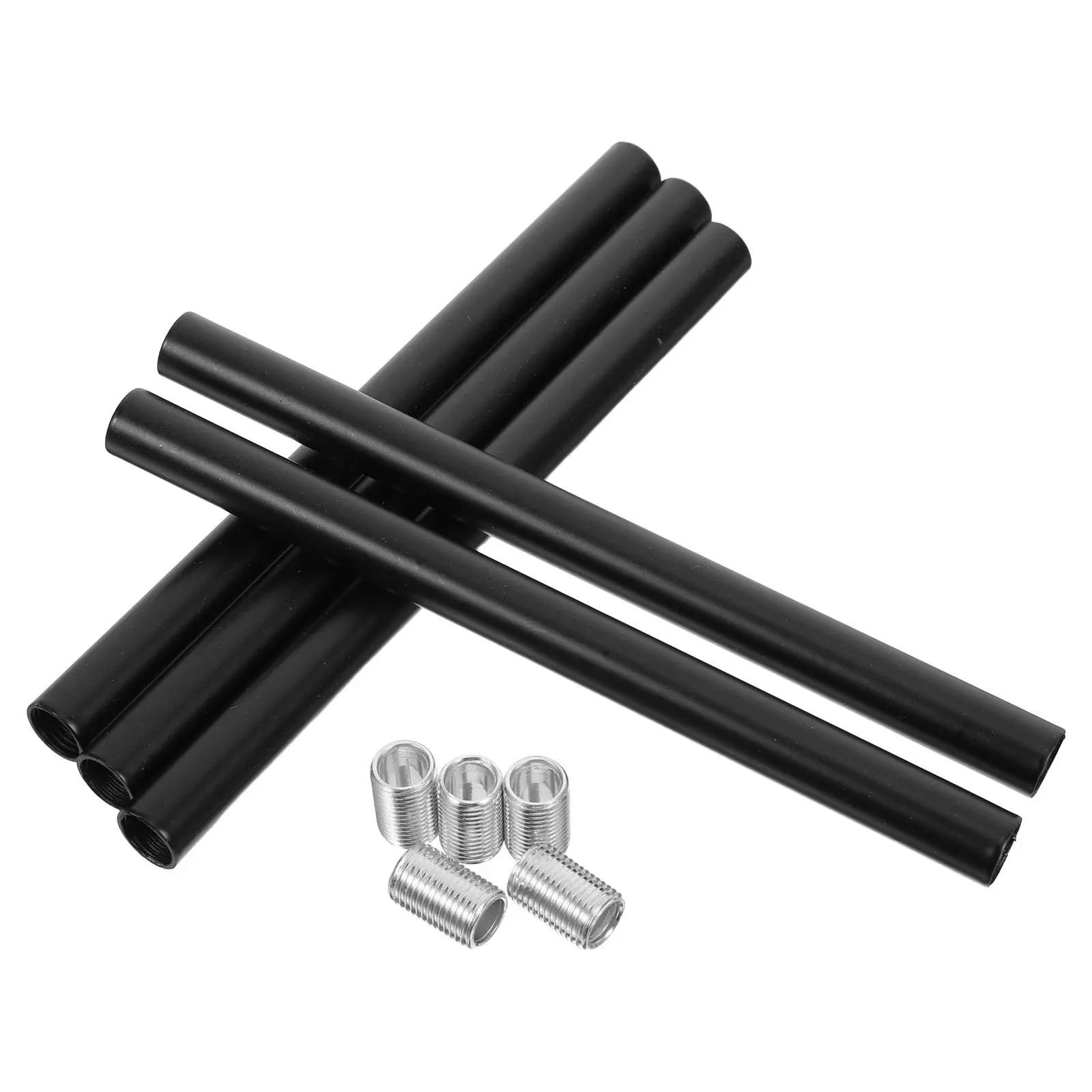 5Sets Hollow Threaded Lamp Pipe M10 Extension Rod LED Lamp Repair Hardware Coupling Connector Solid Stable Connection for Light