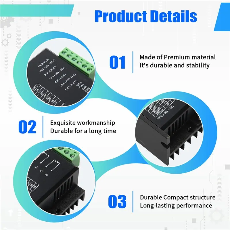 NEW HOT In Stock-Digital Stepper Driver, Dm556 Progressive Motor Driver Is Suitable For Nema 23, Nema 24 And Nema34 Stepper Moto