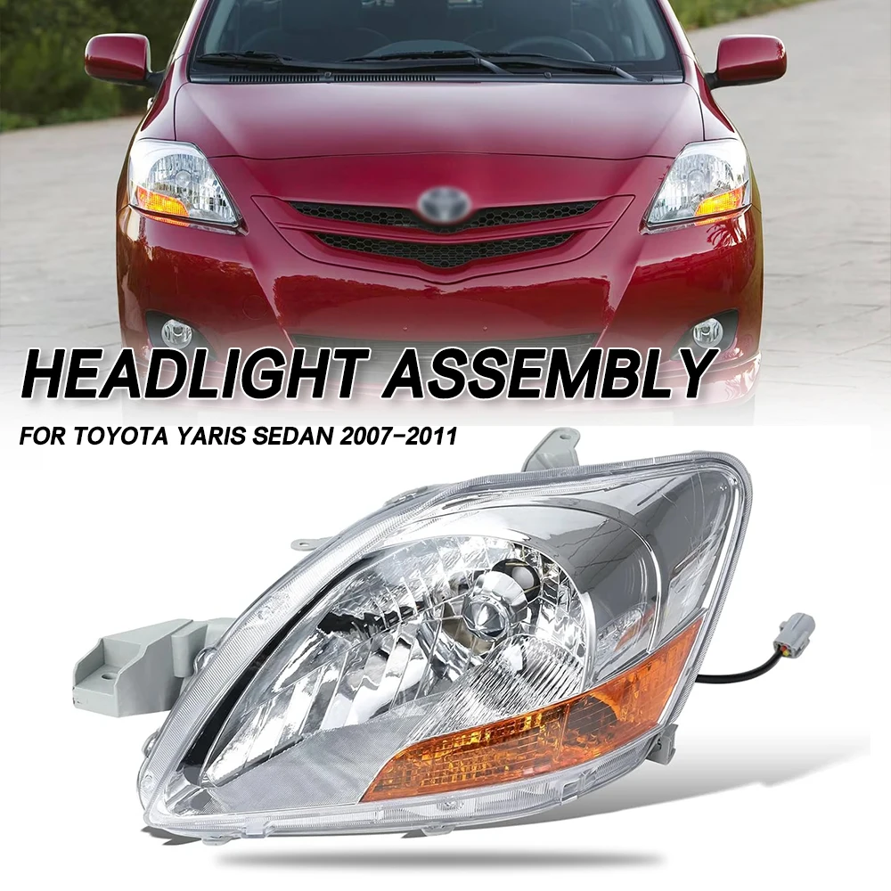 

1Pair Headlight driving lamp DRL running light For Toyota Yaris Sedan 2007-2011