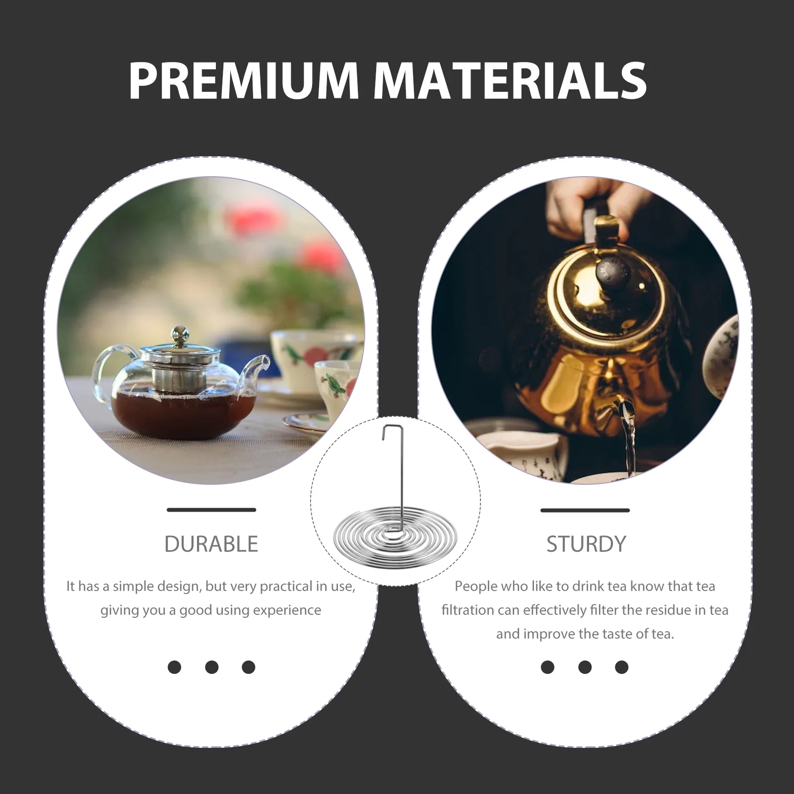 

20Pcs Stainless Steel Tea Pot Accessories Filter Strainer Easy Clean Creative Shape Design Tool