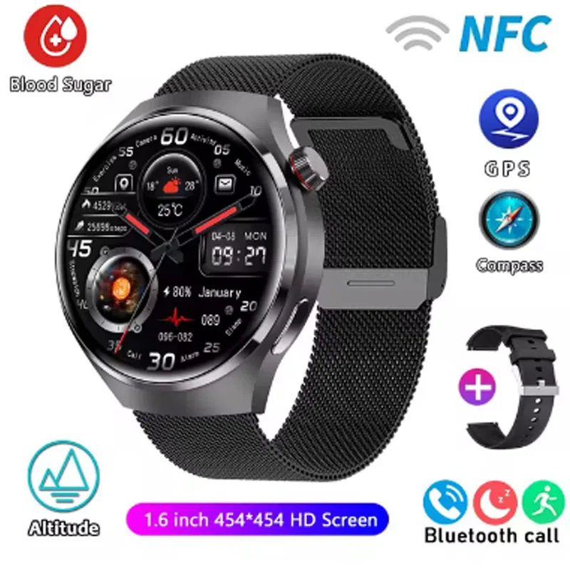 

For VIVO Y70t Sharp Aquos sense7 Smart Watch Men Watches AMOLED HD Screen Bluetooth Call GPS NFC Heart Rate IP68 Waterproof 2024