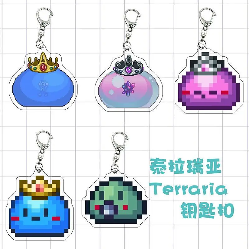 2024 Anime Keychain Terraria Game Key Chain Fun Back To School Gift Pixel Keyring Pendant Cute Things Cheap Gift For Best Friend