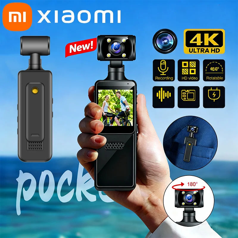 Xiaomi Mini New Camera 8K HD Handheld Portable Digital Video Recorder Professional Anti Shake Camera Night Vision Action Camera