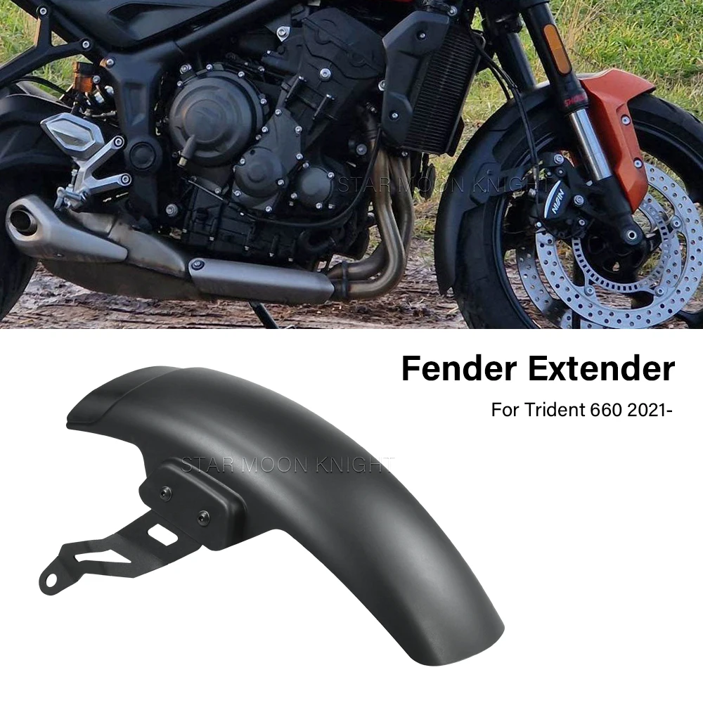 

For Trident 660 Trident660 2021 - Motorcycle Front Splash Cover Fairing Mudguard Extension Fender Extender Accessories