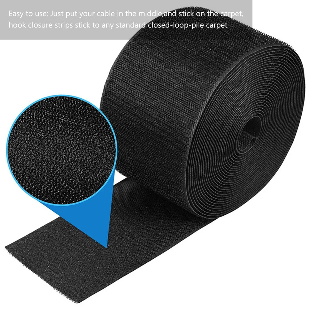 3 Meter Carpet Sleeves Hook and Loop Tape Floor Cable Cover Area Rugs Polyester