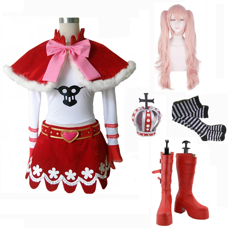 Vestido de Cosplay de una pieza para mujer y niña, traje de Anime de la princesa Perona Mononoke, uniformes de fiesta de Halloween