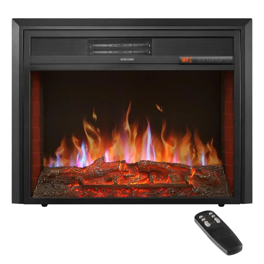 

Electric Fireplace Inserts Heater Recessed Fire Places Electric Fireplace Insert with Remote Control, 8H Timer, 6 Brightness Set