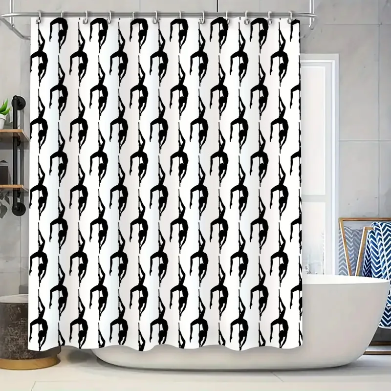 

Unique Gothic Shower Curtain Set Dark Halloween Spooky Decor Bathroom Liner Vintage Horror Tapestry Home Accent