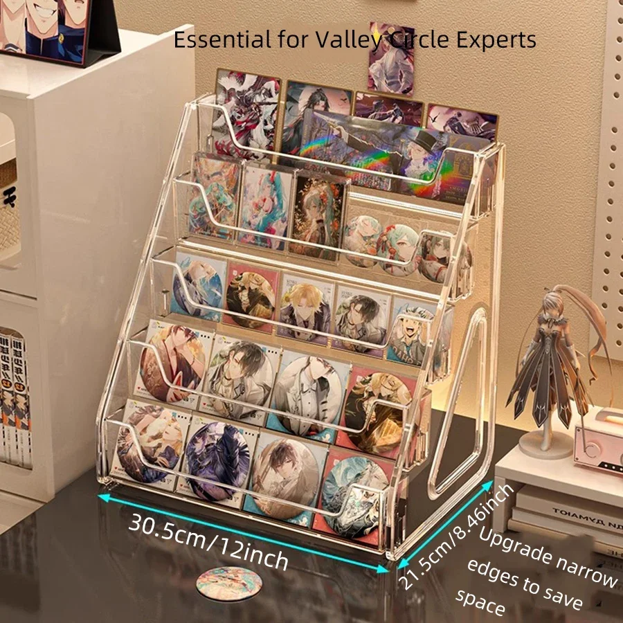 Bar display rack, stepped display desktop, acrylic small card color paper, peripheral flow hemp multi-layer millet storage rack