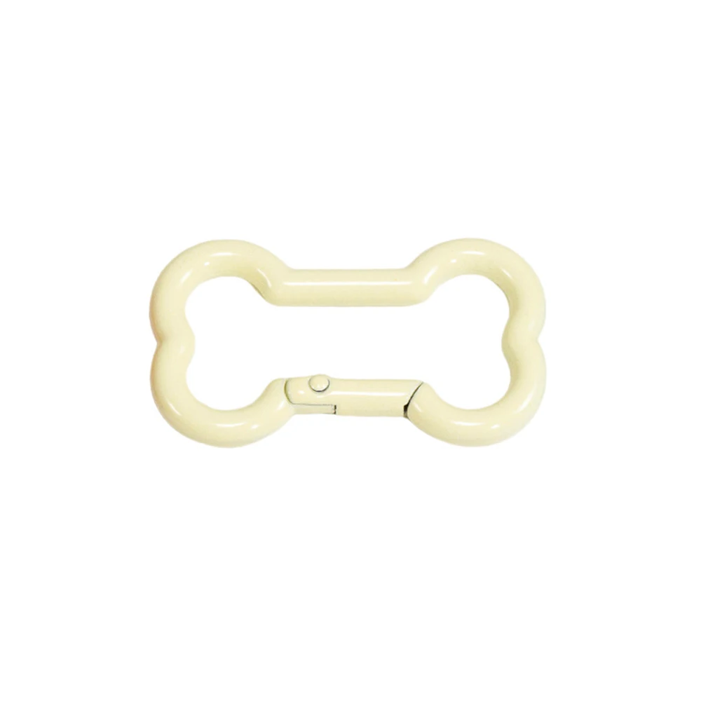 Painted Colored Spring Buckle Bone Shaped Metal Keychain Hook
