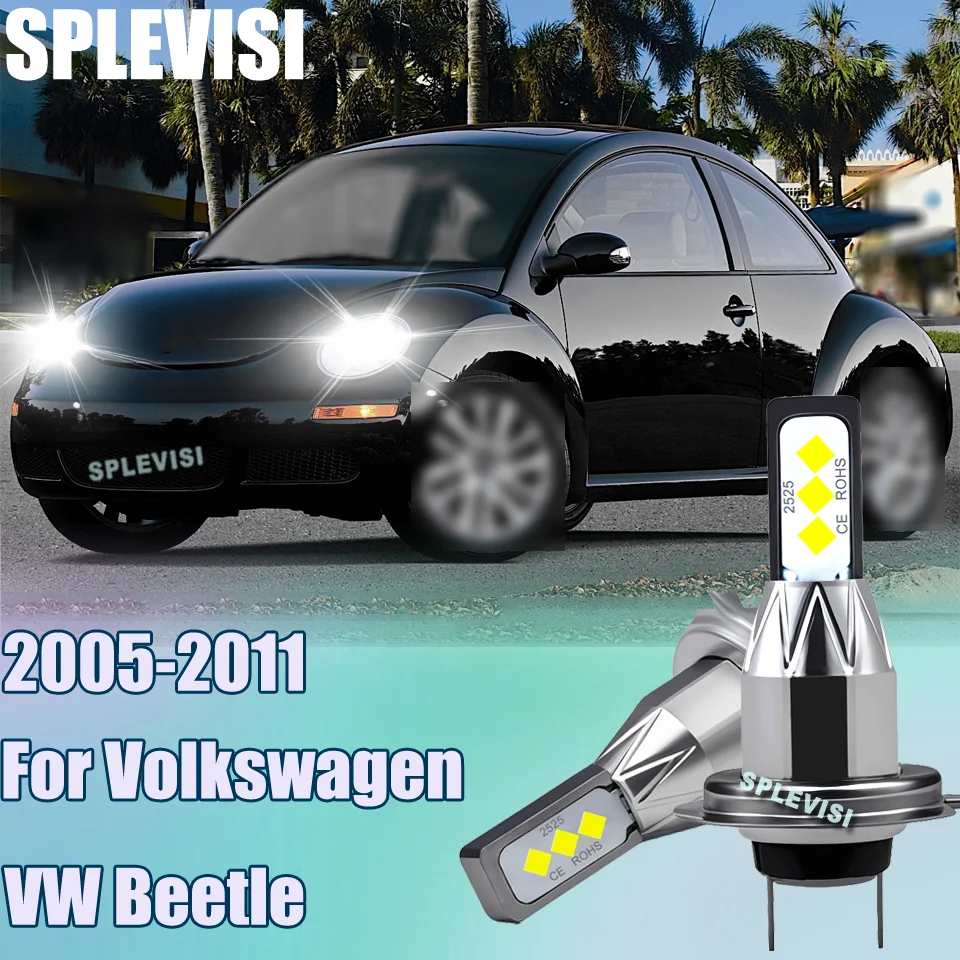 

2x H7 LED Headlight Car Light Simple Replacement High/Low Beam Bulbs For Volkswagen VW Beetle 2005 2006 2007 2008 2009 2010 2011