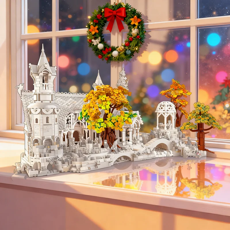 

958pcs MOC Rivendell Lusher Trees Hobbit Lord Rings Model Building Blocks Creative Display Gift Collectible Decor Kids Premium
