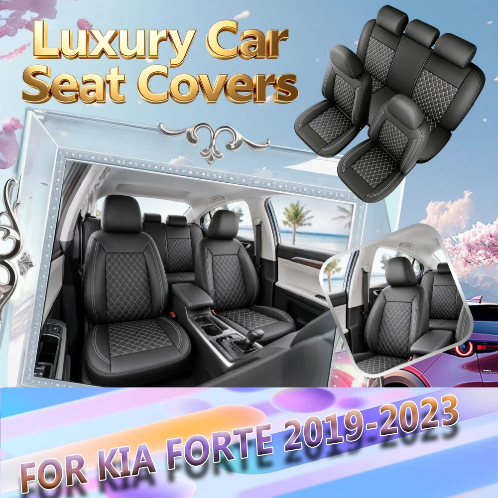For KIA Forte 2019-2023High-grade quilting texture universal car seat cover, easy to clean and install, suitable for all seasons