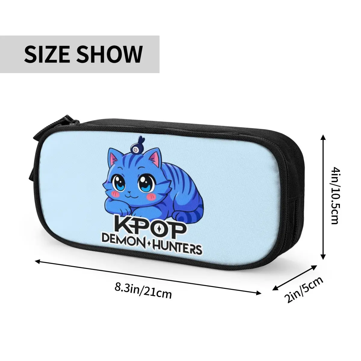 K-Pop شيطان الصيادين Derpy Sussy مقلمة كرتونية حقيبة أقلام لطيفة طالب تخزين كبير اللوازم المدرسية سستة صندوق رصاص